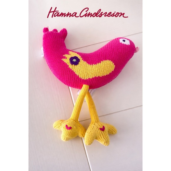 Hanna Andersson Other - Hanna Andersson Pink Knit Bird Plush 9"